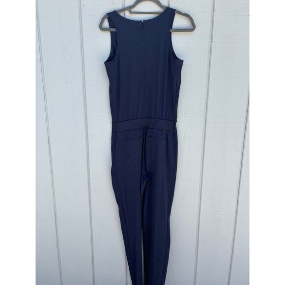 Athleta Brooklyn Textured‎ Jumpsuit, Pockets, Sleeveless, Size 2 Tall - Picture 3 of 7